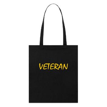 VETERAN - Stanley/Stella Bio-Stoffbeutel - Schwarz - Vorne