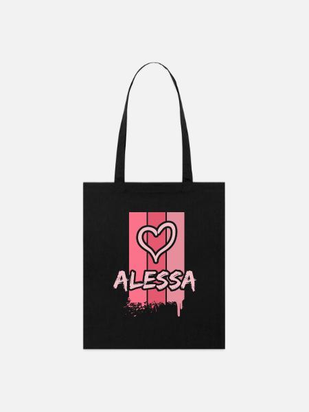 Alessa als Alessa - Stanley/Stella Bio-Stoffbeutel - Schwarz