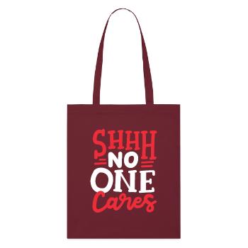no one cares quote - Stanley/Stella Bio-Stoffbeutel - Burgunderrot - Vorne