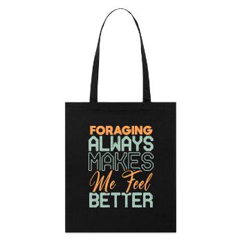 La recherche de nourriture me fait toujours me sentir mieux Design - Tote bag bio Stanley/Stella - noir - Devant