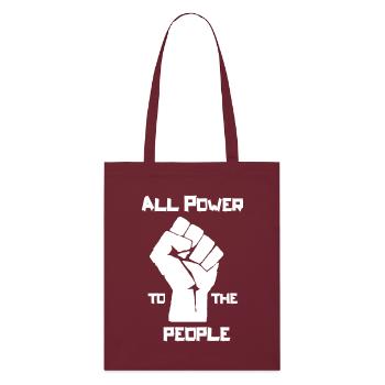 All Power to the People - Stanley/Stella Bio-Stoffbeutel - Burgunderrot - Vorne