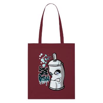 Spray and graffiti - Stanley/Stella Bio-Stoffbeutel - Burgunderrot - Vorne