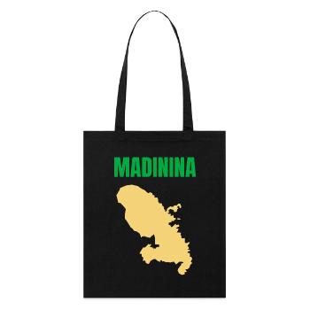 T-shirt Madinina carte Martinique - Tote bag bio Stanley/Stella - noir - Devant