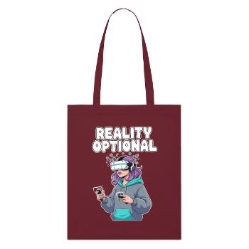 Reality Optionnel VR Gamer - Tote bag bio Stanley/Stella - bordeaux - Devant