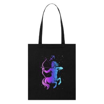 Sagittaire – Signe du Néon - Tote bag bio Stanley/Stella - noir - Devant