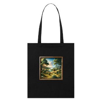 Paysage - Illustration - Tote bag bio Stanley/Stella - noir - Devant