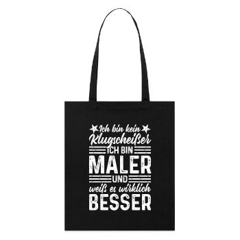 Maler - Stanley/Stella Bio-Stoffbeutel - Schwarz - Vorne