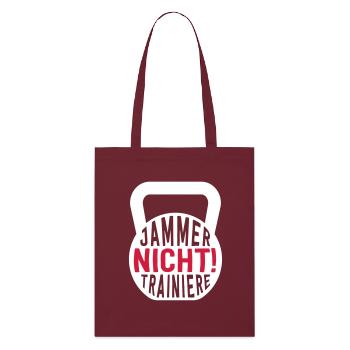 JAMMER NICHT! TRAINIERE - Stanley/Stella Bio-Stoffbeutel - Burgunderrot - Vorne