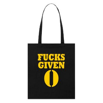 Zero fucks given - Tote bag bio Stanley/Stella - noir - Devant