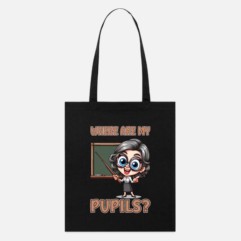 Where are my pupils? - Stanley/Stella Bio-Stoffbeutel - Schwarz