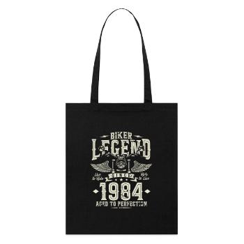 Légende du motard depuis 1984 - Tote bag bio Stanley/Stella - noir - Devant