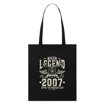 Légende du motard depuis 2007 - Tote bag bio Stanley/Stella - noir - Devant
