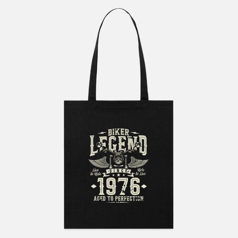 Biker Legende seit 1976 - Stanley/Stella Bio-Stoffbeutel - Schwarz