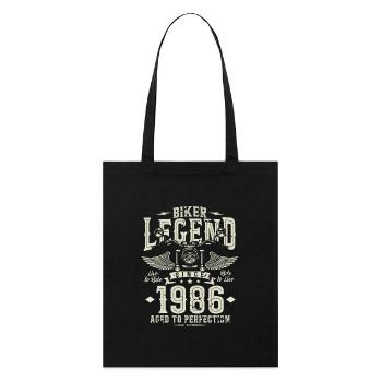 Légende du motard depuis 1986 - Tote bag bio Stanley/Stella - noir - Devant
