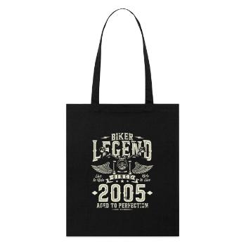 Légende du motard depuis 2005 - Tote bag bio Stanley/Stella - noir - Devant