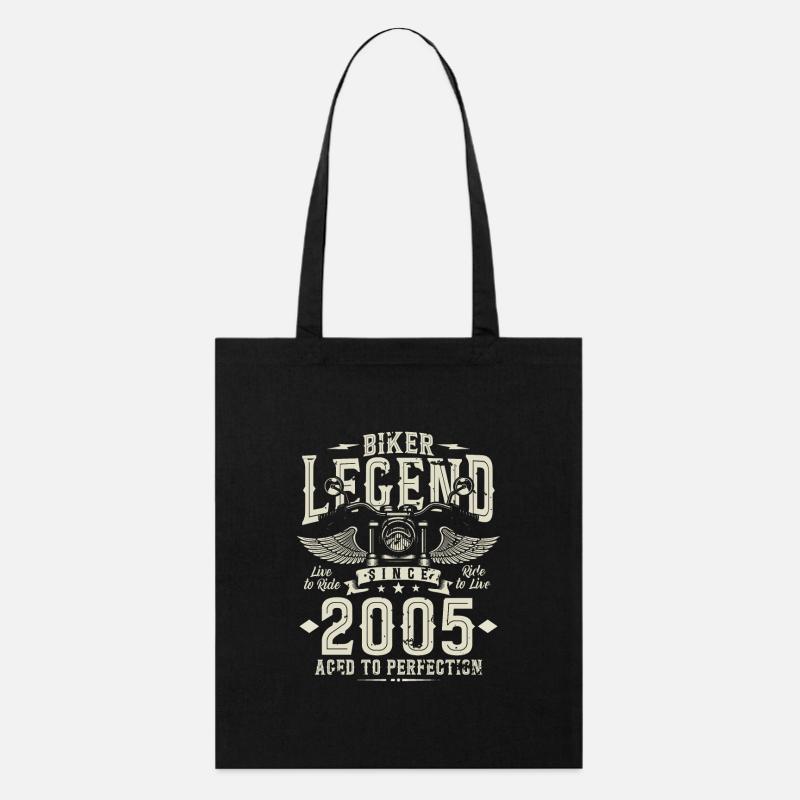 Biker Legende seit 2005 - Stanley/Stella Bio-Stoffbeutel - Schwarz