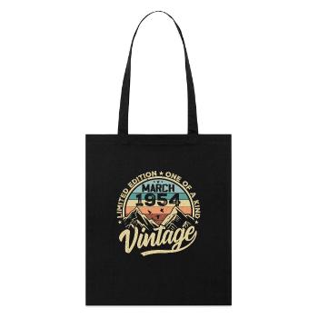 Mars 1954 Anniversaire - Né en mars 1954 - Tote bag bio Stanley/Stella - noir - Devant