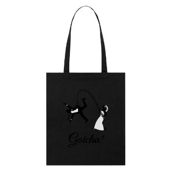 Gotcha! (Bride Fishing Husband / Hen Party) - Stanley/Stella Organic Tote Bag - black - Front
