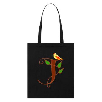 canari j - Tote bag bio Stanley/Stella - noir - Devant