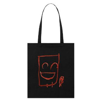 Happy gars (transparent) - Tote bag bio Stanley/Stella - noir - Devant