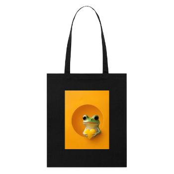 Frog Heart Cute Gift - Stanley/Stella Organic Tote Bag - black - Front