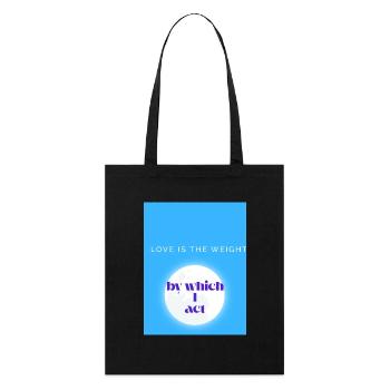 LOVE IS THE WEIGHT - Tote bag bio Stanley/Stella - noir - Devant