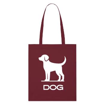 Silhouette de chien minimaliste Conception d’amoureux des animaux de compagnie - Tote bag bio Stanley/Stella - bordeaux - Devant
