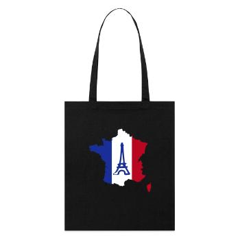 Frankreich, France - Stanley/Stella Bio-Stoffbeutel - Schwarz - Vorne