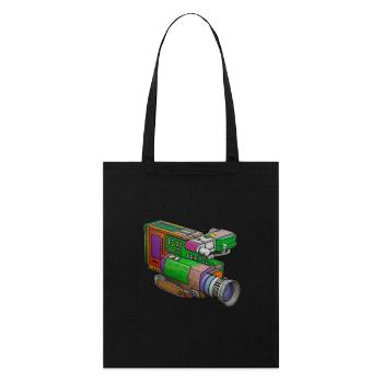 Graffiti Camcorder - Stanley/Stella Bio-Stoffbeutel - Schwarz - Vorne