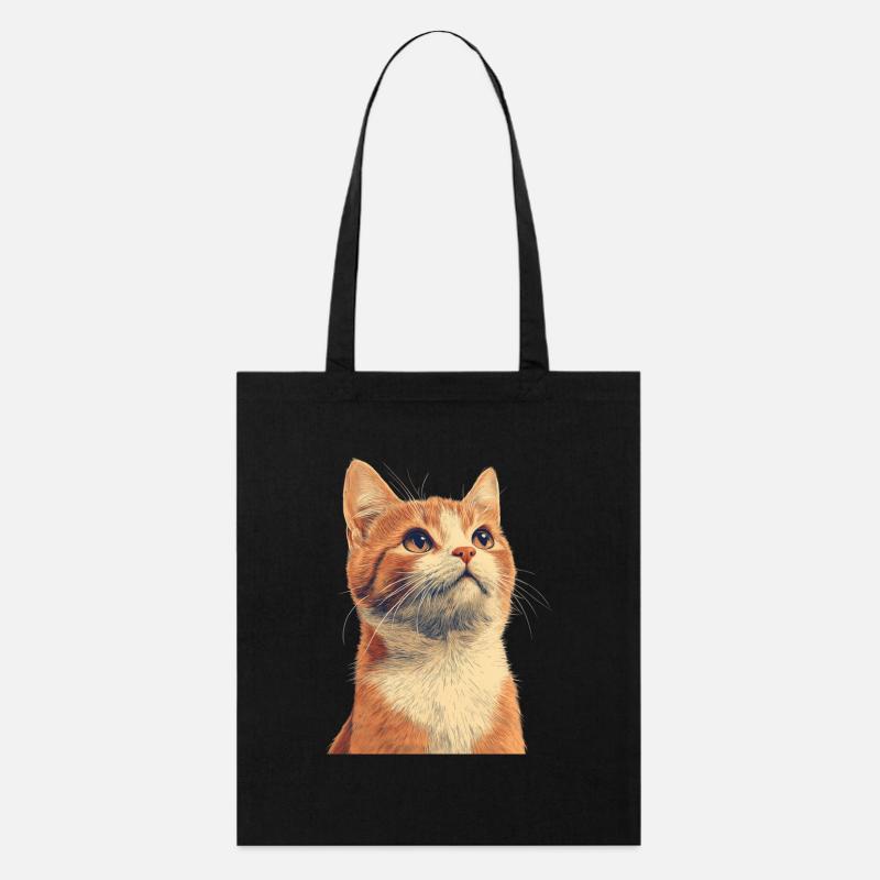 Cute Ginger Cat - Stanley/Stella Organic Tote Bag - black