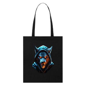 Hooded Werwolf - Stanley/Stella Bio-Stoffbeutel - Schwarz - Vorne