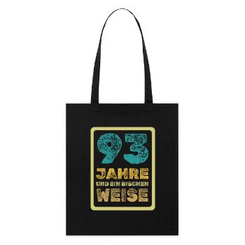 Age 93 - Stanley/Stella Organic Tote Bag - black - Front