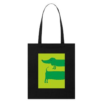 Teckel Chien Vert - Tote bag bio Stanley/Stella - noir - Devant
