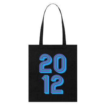 2012 Year of birth | Colors changeable - Stanley/Stella Organic Tote Bag - black - Front