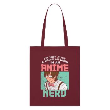 Graphique de citation drôle de nerd d’anime pas de nerd ordinaire - Tote bag bio Stanley/Stella - bordeaux - Devant