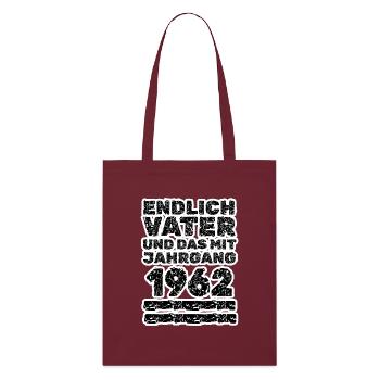1962 - Stanley/Stella Organic Tote Bag - burgundy - Front