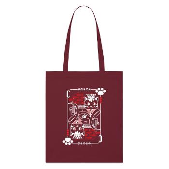 Dos de carte Chats - Tote bag bio Stanley/Stella - bordeaux - Devant