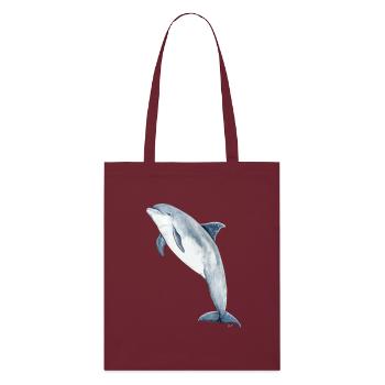 Bottlenose dolphin - Bottlenose dolphin - Grand dauphin - Stanley/Stella Organic Tote Bag - burgundy - Front