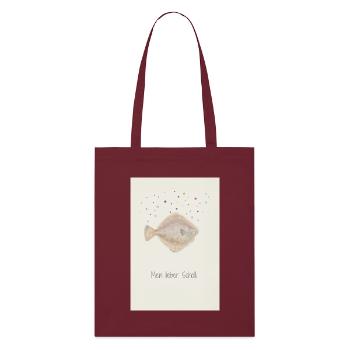 Mon cher Scholli fish design - Tote bag bio Stanley/Stella - bordeaux - Devant