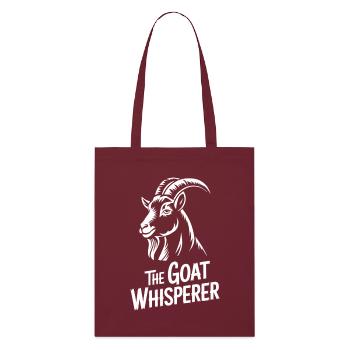  The Goat Whisperer Lustiges Ziegen Whisperer - Stanley/Stella Bio-Stoffbeutel - Burgunderrot - Vorne