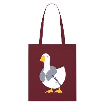 Là où les vents se rencontrent - Oie chinoise - Puits du Paradis - Tote bag bio Stanley/Stella - bordeaux - Devant