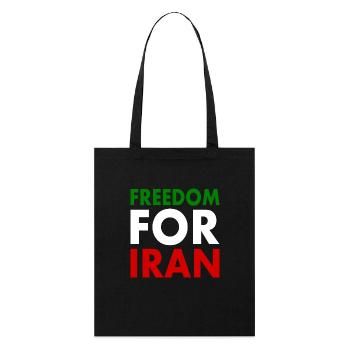 Freedom for iran - Stanley/Stella Organic Tote Bag - black - Front