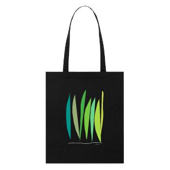 Abstract design The growth of the stalks - Stanley/Stella Organic Tote Bag - black - Front