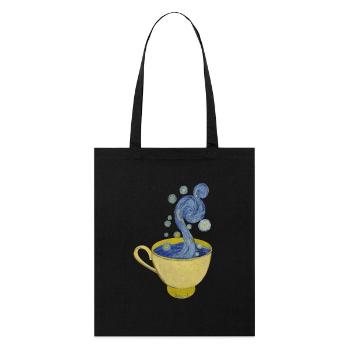 Starry Coffee, Starry Night - Vincent - Stanley/Stella Organic Tote Bag - black - Front