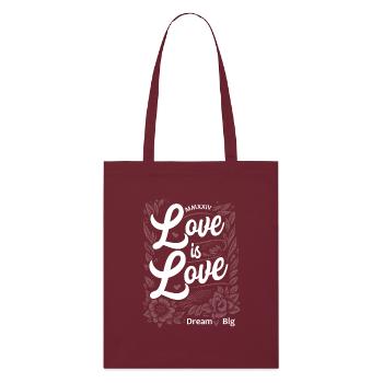 Love is Love Script élégant avec un grand message de rêve - Tote bag bio Stanley/Stella - bordeaux - Devant