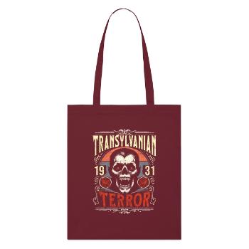Transylvanie Terreur Vintage Squelette Dracula - Tote bag bio Stanley/Stella - bordeaux - Devant