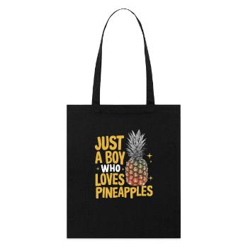 Pineapple tropical hawaiian fruit - Stanley/Stella Organic Tote Bag - black - Front