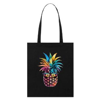 Pineapple tropical hawaiian fruit - Stanley/Stella Organic Tote Bag - black - Front