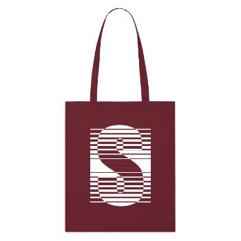INITIAL S - Stanley/Stella Organic Tote Bag - burgundy - Front