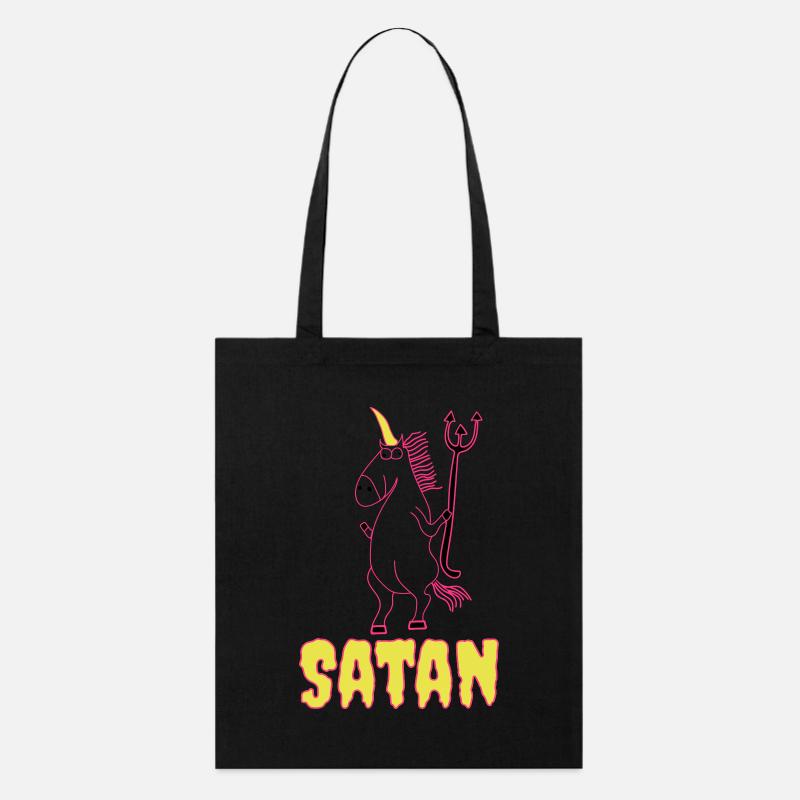 Böses Einhorn Satan unicorn - Stanley/Stella Bio-Stoffbeutel - Schwarz